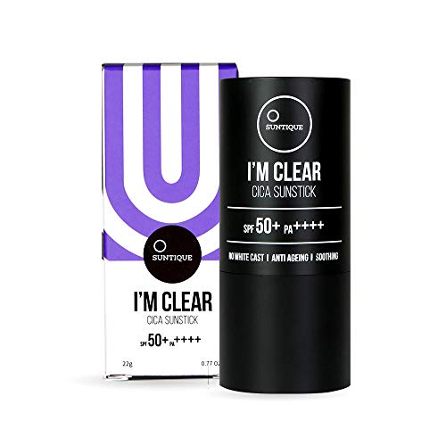 Suntique I’m Clear Cica Sunstick, Transparent Stick type Sunscreen, SPF 50+, 0.77 oz.