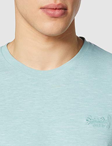 Superdry OL Vintage Emb Crew Camiseta, Verde (Fresh Mint Space Dye T1a), M para Hombre