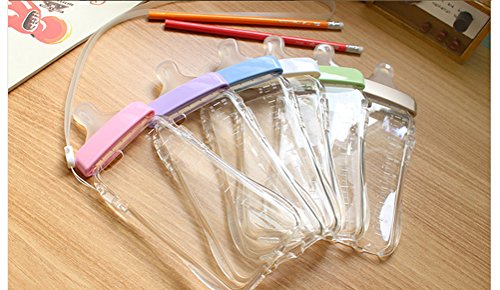 Superideal El caso Para Iphone 6/6S de TPU Transparende diseño de la forma de Biberón fundas Carcasas con Cuerda (6/6S 4.7 Pulgadas, Rosa)