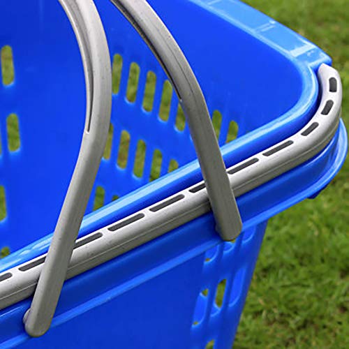 Supermercado Cesta De La Compra, Carro Con Ruedas Compra Cesta De Picnic Cesta De Supermercado Cesta De Plástico Cesta De La Compra Doble Rueda Cesta Barra Telescópica Peso Pequeño Portátil