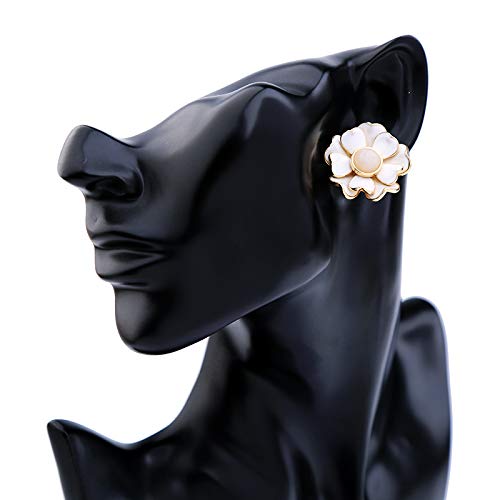 SupKey.L Nueva Flor de Esmalte Pendientes Grandes y Elegantes Pendientes de Fiesta para Mujeres joyería de la Marca