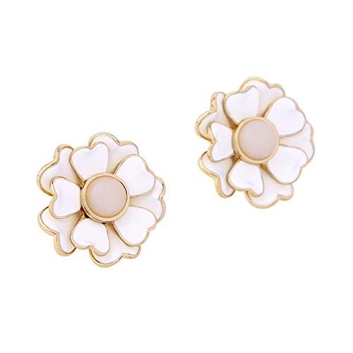 SupKey.L Nueva Flor de Esmalte Pendientes Grandes y Elegantes Pendientes de Fiesta para Mujeres joyería de la Marca