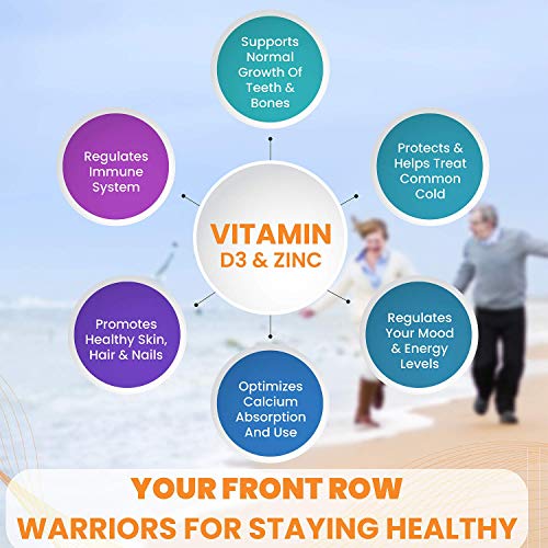 Suplemento Herbal Holland de calcio, magnesio, zinc y vitamina D3 para hombre y mujer: potentes suplementos de vegetarianos con vitamina D3 para unos huesos y sistema de salud fuertes, 90 tabletas