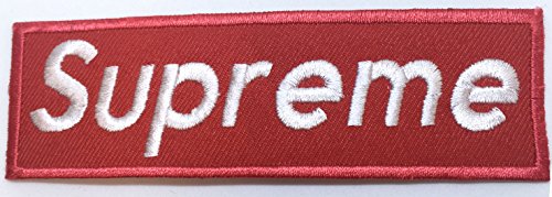 Supreme Skatboard Hip hop Punk Rock - Parche bordado para coser o planchar, color rojo