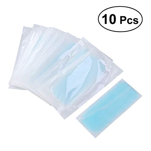 Supvox 10pcs Parches de Gel de Enfriamiento Almohadillas de Enfriamiento de Migraña Aliviar Dolor de cabeza Dolor de muelas Dolor de estómago Fatiga Refrescante Aliviar Fatiga Insolación
