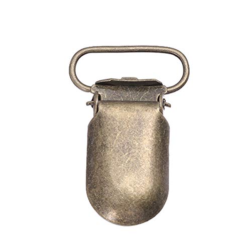 SUPVOX 25pcs Clips de suspensión de Chupete de Metal Cierres de Tirantes Clips de Chupete Sujetadores Clips de Babero