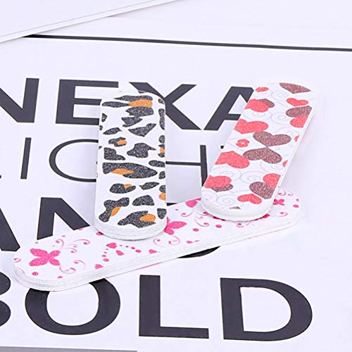 SUPVOX 50 Piezas de Mini limas de uñas de Doble Cara para manicura Profesional