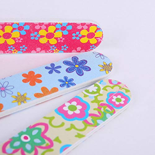 SUPVOX 50 Piezas de Mini limas de uñas de Doble Cara para manicura Profesional