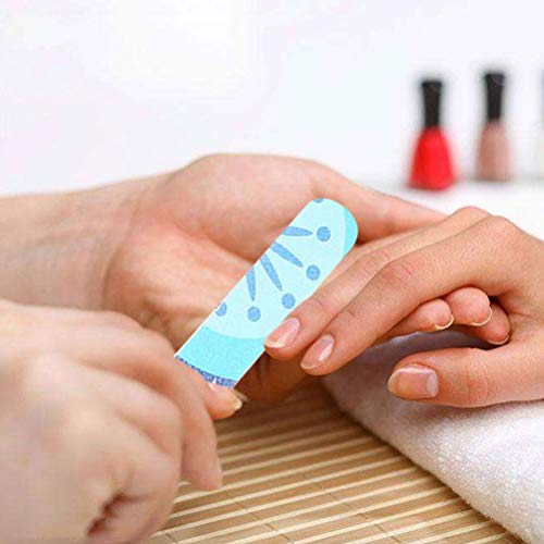 SUPVOX 50 Piezas de Mini limas de uñas de Doble Cara para manicura Profesional