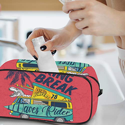 Surf Club - Neceser de viaje con diseño de dinosaurio