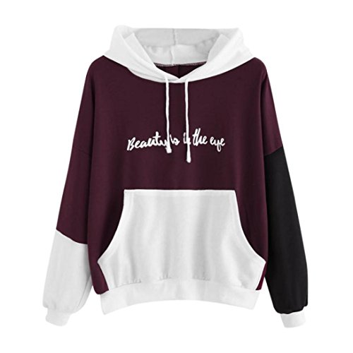 Switchali Sudaderas Mujer Capucha Ropa de Mujer en Oferta otoño Abrigos de Mujer (Medium, Púrpura)