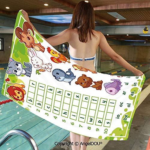 SWKLL Toallas de Microfibra Creativas Personalizadas Suaves Edificio gótico Grande Orilla del mar Catedral de Palma de Mallorca Vista Desde la Carretera para Viajar Toalla de Playa 31.5 'x63'