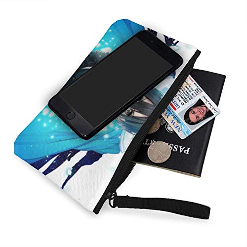 Sword Art Online Kirigaya Kazuto Monedero de lona de viaje Bolsa de maquillaje Clip RFID cremallera bolsa de efectivo para estudiantes mujeres y hombres