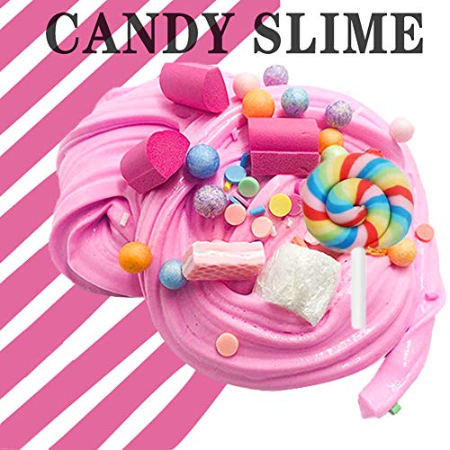 SWZY Cotton Candy Slime Rosa Fluffy Cloud Slime Suministros Stress Relief Toy Perfumado Masilla de Bricolaje Juguete para Lodos para niñas y niños de 8 oz. (120ML * 2)