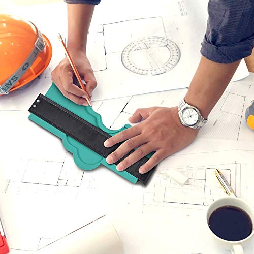 SXYHKJ Medidor de Contornos para Suelo-10 pulgadas/250 mm Perfil de plástico Duplicador de medidor de contorno Herramienta de marcado de madera Azulejos laminados,Regla de Medición (125MM) (250MM)