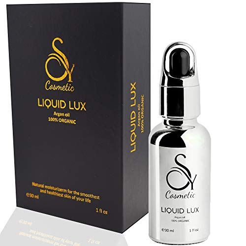 Sy Cosmetic ACEITE DE ARGÁN PURO Prensado en Frío 100% Orgánico, Hidrata Cara, Cuerpo, Cabello y Uñas | Aceite de Masaje, vagano, Botella de Vidrio, Argan Oil (30 ml)