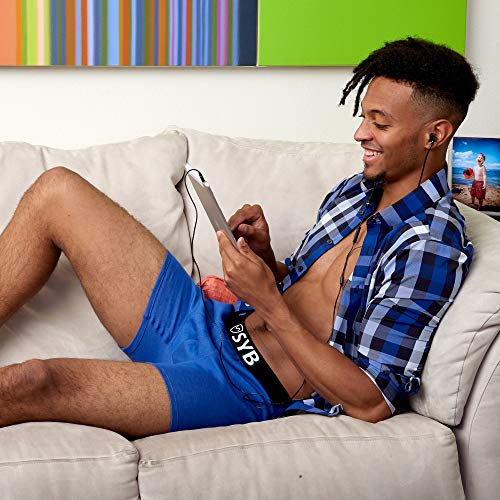 SYB — Bóxer para Hombre, Protección Anti-radiación EMF (Medio (32-34), Azul)