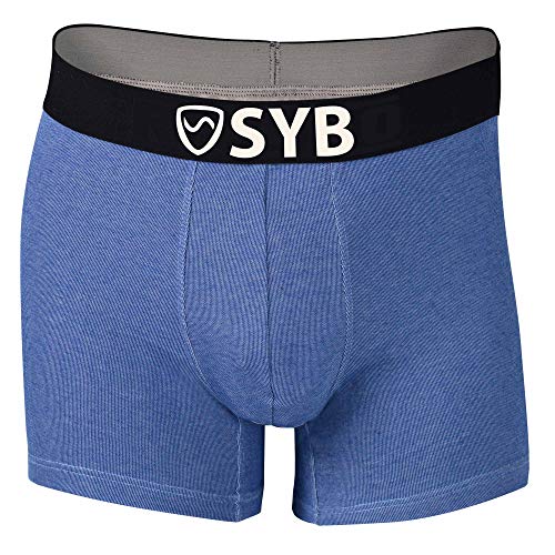 SYB — Bóxer para Hombre, Protección Anti-radiación EMF (Medio (32-34), Azul)