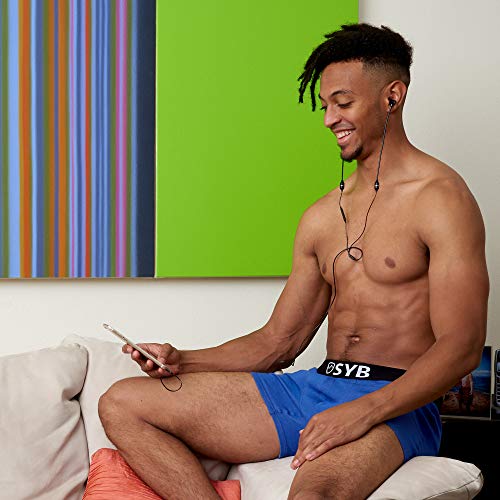 SYB — Bóxer para Hombre, Protección Anti-radiación EMF (Medio (32-34), Azul)