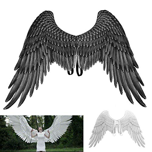 Syfinee Halloween Angel & Devil Wings 3D Angel Devil Big Wing Carnival Party Performance Theme Party Cosplay Prop for Men Women Children Adult Big Large Black Wings Devil Costume
