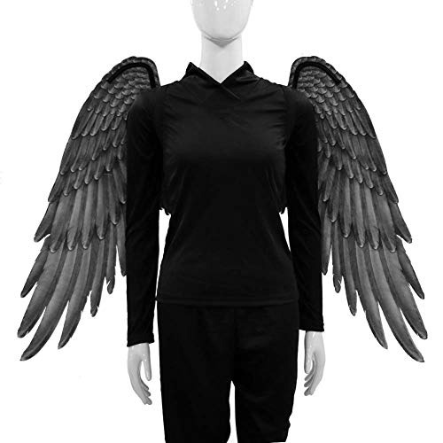 Syfinee Halloween Angel & Devil Wings 3D Angel Devil Big Wing Carnival Party Performance Theme Party Cosplay Prop for Men Women Children Adult Big Large Black Wings Devil Costume