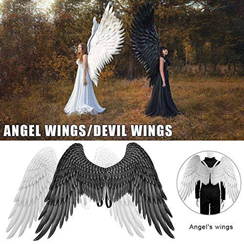 Syfinee Halloween Angel & Devil Wings 3D Angel Devil Big Wing Carnival Party Performance Theme Party Cosplay Prop for Men Women Children Adult Big Large Black Wings Devil Costume