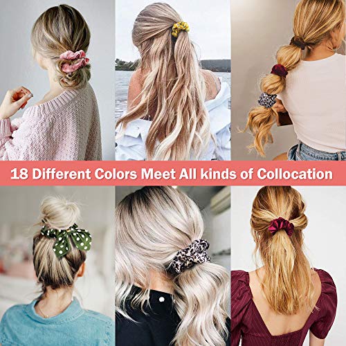 SYOSIN Scrunchies Set, Cintas para el pelo Multi Color - Cintas para el cabello de para accesorios para el cabello para niñas,Diseño retro para niñas