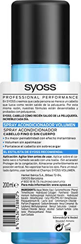 SYOSS - Acondicionador Exprés Volumen Sin Aclarado - Desenreda y No apelmaza - 200 ml