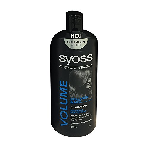 SYOSS Volume Collagen & Lift Mujeres No profesional Champú 500ml - Champues (Mujeres, No profesional, Champú, 500 ml, Voluminizadora, 48 h)