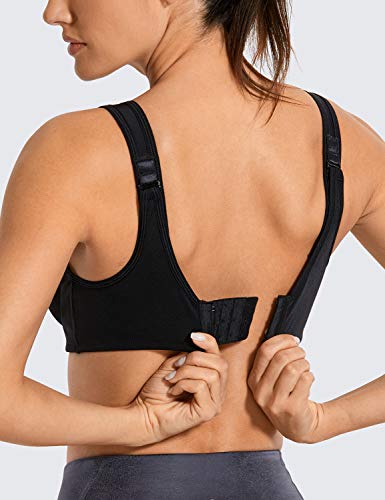 SYROKAN - Sujetador Deportivo con Aros Preformado Tallas Grandes Run para Mujer Negro ES:100E (EU 85E)