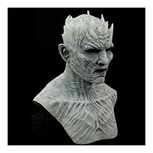 SZKP Máscara noche Rey, máscaras de Halloween Cosplay noche Rey del zombi de látex fiesta de Halloween del traje de Puntales, Puntales de Halloween Decoración blanca Walker Zombie Máscara NOCHES REY t