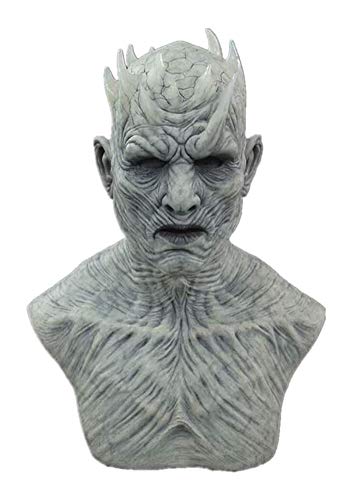 SZKP Máscara noche Rey, máscaras de Halloween Cosplay noche Rey del zombi de látex fiesta de Halloween del traje de Puntales, Puntales de Halloween Decoración blanca Walker Zombie Máscara NOCHES REY t