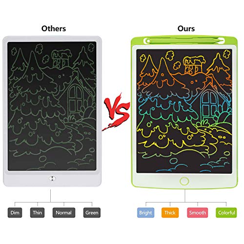 Tablets de Escritura LCD a Color Tablero de Dibujo eWriter 10 Pulgada Gráfica Pizarra Magica de Memo Pad Electrónico Escritura Digital Regalos para Niños Muchachos Chicas Juguetes 3-6 Años (Blanco)
