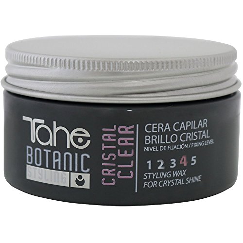 Tahe Botanic Styling Cera Capilar/Cera para Pelo Brillo Cristal para un Look Brillante y Moajdo, Fijación 4, 100 ml