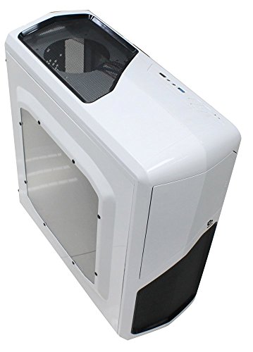 Talius Drakko - caja gaming ATX, USB 3.0, USB 2.0, ventilador 12cm led azul, color blanco