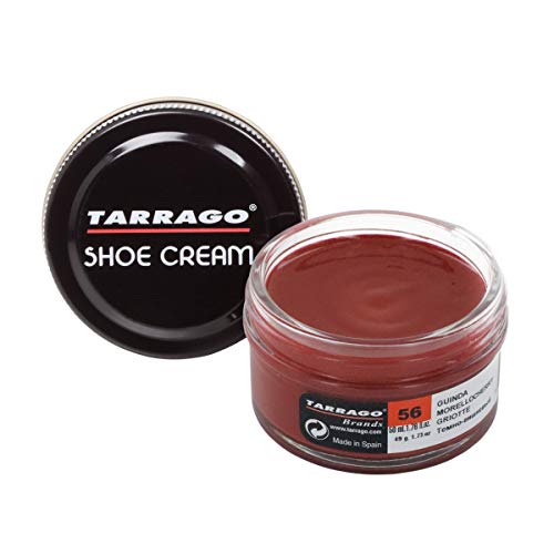 Tarrago Shoe Cream Jar 50 ml - Crema tinta para zapatos y bolsos, unisex, adulto, Guinda (Morello Cherry 56), 50 ml