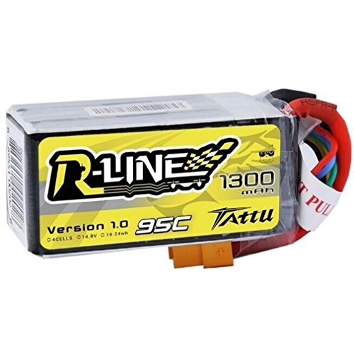tattu Rline Lipo batería Pack 1300 mAh 14.8 V 95 C 4S for FPV Racing Quadcopters Modelo de helicóptero Aviones y barcos , color/modelo surtido