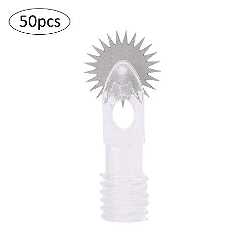 Tatuaje Agujas Desechables, Microblading Tattoo Needle Roller Fog Ceja Desechable Rodillo Ceja Niebla, Semi-permanent Maquillaje Tattoo Kit(50Pcs S)