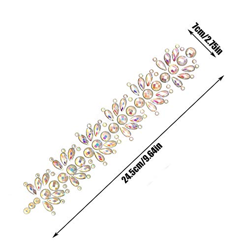 Tatuaje Temporal De Cabello Engomada De La Joyería De La Cara De La Moda Del Tatuaje Del Diamante Artificial Para Niñas Mujeres Chicas Verano Música Festival Fiesta Maquillaje Multicolor 2 Piezas