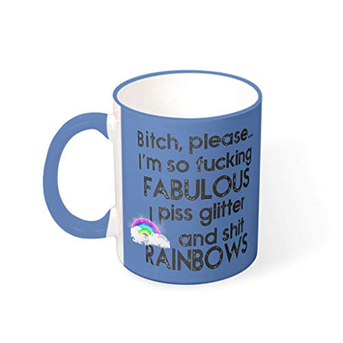 Taza de café de 330 ml con diseño de arco iris