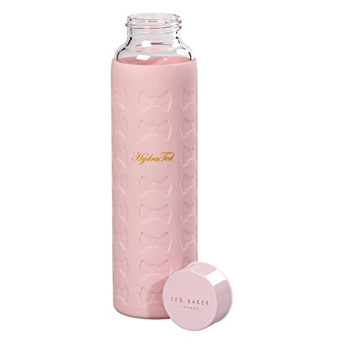 Ted Baker Mujer ted971 Botella de Agua de Vidrio con Funda de Silicona, Rosa, Medium
