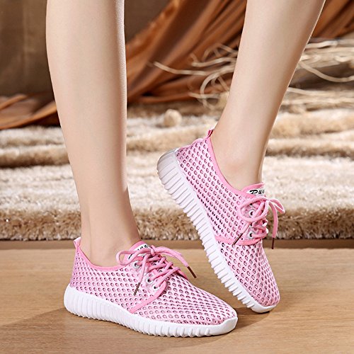 Tefamore Zapatillas de Deportivo para Mujer Primavera y Verano 2019 Moda Tefamore Cómodos Zapatos con Malla Cordones Señora Casual Calzado