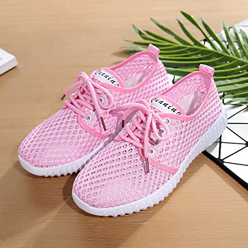 Tefamore Zapatillas de Deportivo para Mujer Primavera y Verano 2019 Moda Tefamore Cómodos Zapatos con Malla Cordones Señora Casual Calzado