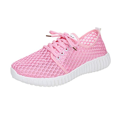 Tefamore Zapatillas de Deportivo para Mujer Primavera y Verano 2019 Moda Tefamore Cómodos Zapatos con Malla Cordones Señora Casual Calzado