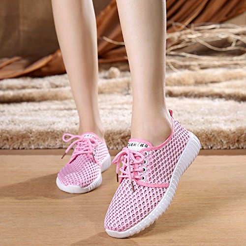 Tefamore Zapatillas de Deportivo para Mujer Primavera y Verano 2019 Moda Tefamore Cómodos Zapatos con Malla Cordones Señora Casual Calzado