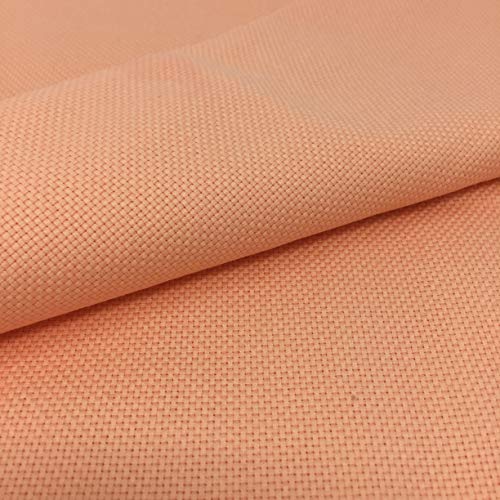 Tela para Punto de Cruz | 75cm x 50cm | 5,5 puntos/cm – 14 cuentas | 100% algodón | Elige color | de Delicatela (Salmón)