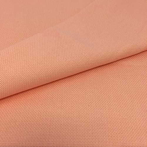 Tela para Punto de Cruz | 75cm x 50cm | 5,5 puntos/cm – 14 cuentas | 100% algodón | Elige color | de Delicatela (Salmón)