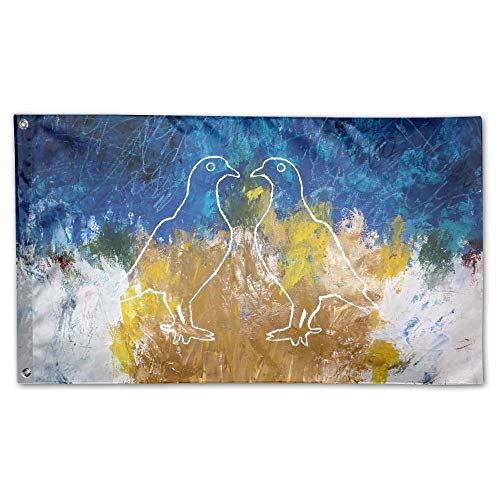 Tengyuntong Bandera de jardín Dove Sketch Painting Patio al Aire Libre Bandera de casa Bandera de césped de Pared Bandera de poliéster Decoración 3 'x 5'