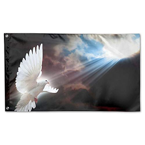 Tengyuntong Bandera de jardín Dove Sunshine Patio Exterior Bandera de casa Bandera de césped de Pared Bandera de poliéster Decoración 3 'x 5'