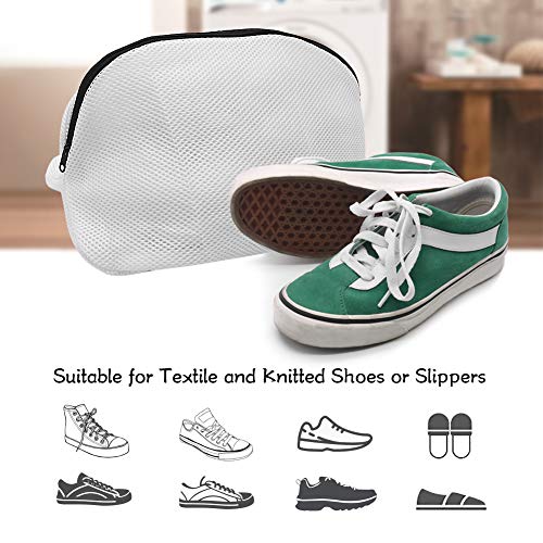 Tenn Well - Bolsa de malla para zapatos y zapatillas de deporte, 3 unidades, reutilizables, con cremallera duradera, bolsa de lavandería para zapatos, lavadora